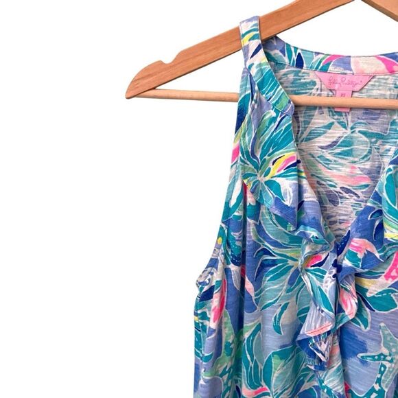 Lilly Pulitzer Shay Dress in Bennet Blue Celestial Seas in Size XS - Picture 7 of 10